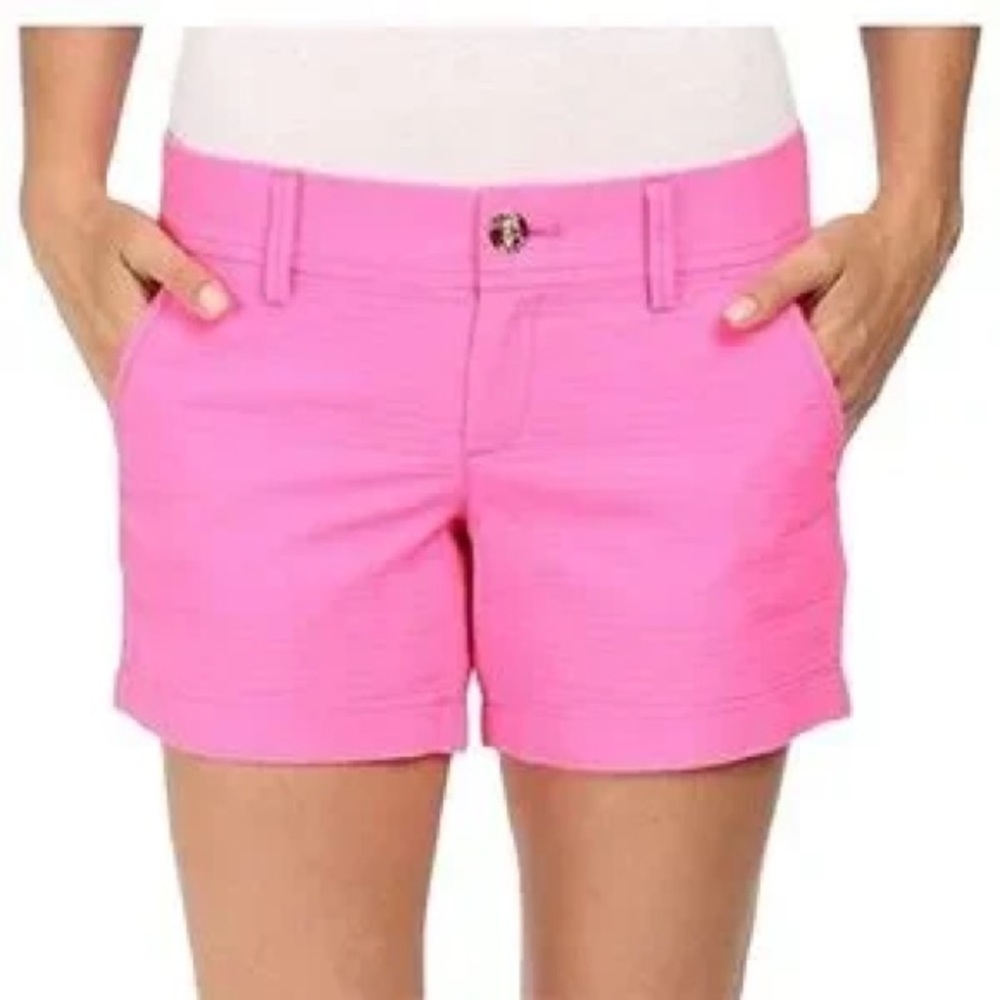 Lilly Pulitzer Pink Jacquard Callahan Shorts-Excellent Condition-size 6